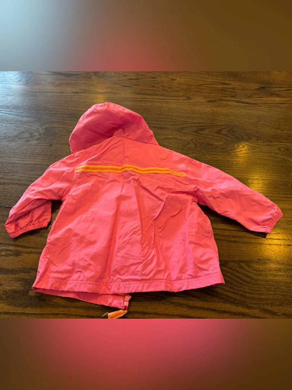 Carter's Pink Hooded Kids Jacket with Yellow Trim